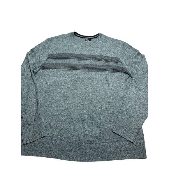 Smartwool Men’s XL Gray Stripe Crew Neck Sweater Polyester Merino Wool Nylon - Picture 1 of 7